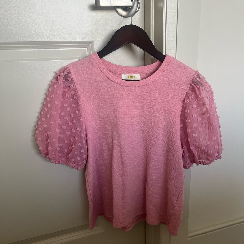 Anthropologie Maeve Top with Puff Sleeves